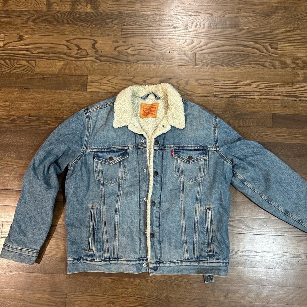 Men's Denim Sherpa Jacket